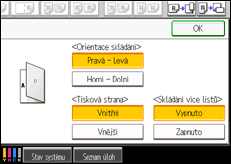 Ilustrace displeje ovládacího panelu