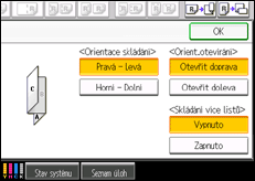 Ilustrace displeje ovládacího panelu