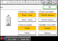 Ilustrace displeje ovládacího panelu
