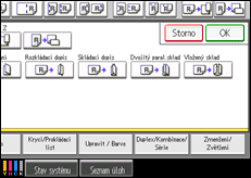 Ilustrace displeje ovládacího panelu