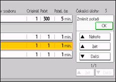 Ilustrace displeje ovládacího panelu