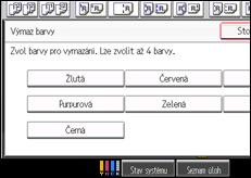 Ilustrace displeje ovládacího panelu