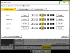 Ilustrace displeje ovládacího panelu