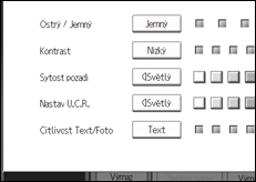 Ilustrace displeje ovládacího panelu