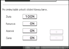 Ilustrace displeje ovládacího panelu