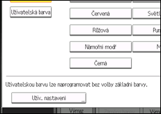 Ilustrace displeje ovládacího panelu