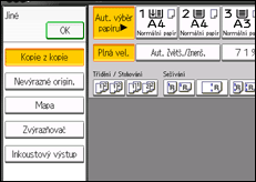 Ilustrace displeje ovládacího panelu