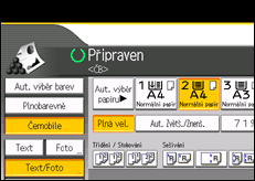Ilustrace displeje ovládacího panelu
