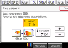 Ilustrace displeje ovládacího panelu