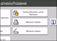 Ilustrace displeje ovládacího panelu