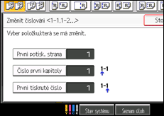 Ilustrace displeje ovládacího panelu