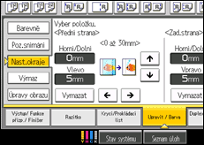 Ilustrace displeje ovládacího panelu