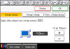 Ilustrace displeje ovládacího panelu