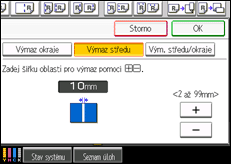 Ilustrace displeje ovládacího panelu