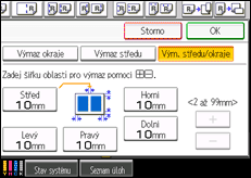 Ilustrace displeje ovládacího panelu