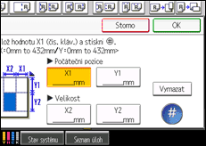 Ilustrace displeje ovládacího panelu