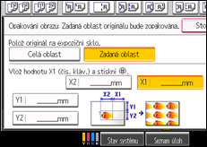 Ilustrace displeje ovládacího panelu