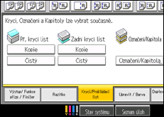 Ilustrace displeje ovládacího panelu