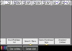 Ilustrace displeje ovládacího panelu