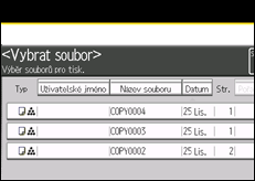 Ilustrace displeje ovládacího panelu
