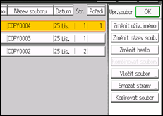 Ilustrace displeje ovládacího panelu