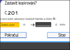 Ilustrace displeje ovládacího panelu