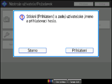 Ilustrace displeje ovládacího panelu