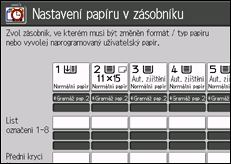 Ilustrace displeje ovládacího panelu