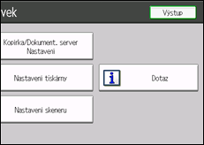 Ilustrace displeje ovládacího panelu