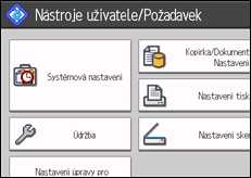 Ilustrace displeje ovládacího panelu