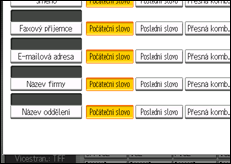 Ilustrace displeje ovládacího panelu