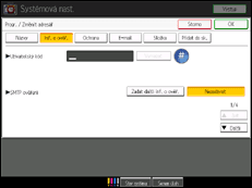 Ilustrace displeje ovládacího panelu