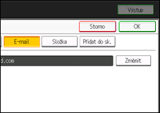 Ilustrace displeje ovládacího panelu