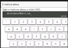 Ilustrace displeje ovládacího panelu