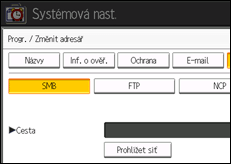 Ilustrace displeje ovládacího panelu
