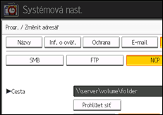Ilustrace displeje ovládacího panelu
