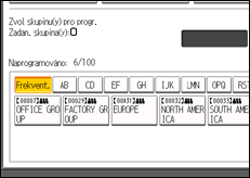 Ilustrace displeje ovládacího panelu
