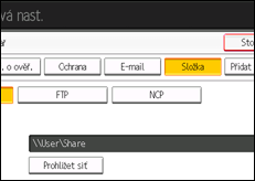 Ilustrace displeje ovládacího panelu