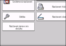 Ilustrace displeje ovládacího panelu