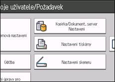Ilustrace displeje ovládacího panelu