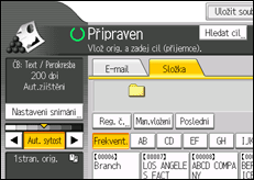 Ilustrace displeje ovládacího panelu