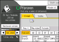 Ilustrace displeje ovládacího panelu
