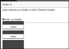 Ilustrace displeje ovládacího panelu