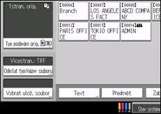 Ilustrace displeje ovládacího panelu