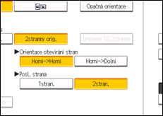 Ilustrace displeje ovládacího panelu
