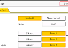 Ilustrace displeje ovládacího panelu