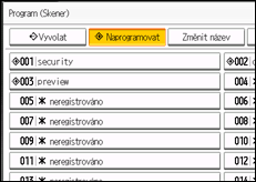 Ilustrace displeje ovládacího panelu