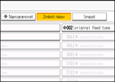 Ilustrace displeje ovládacího panelu