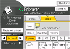 Ilustrace displeje ovládacího panelu