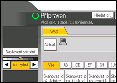 Ilustrace displeje ovládacího panelu